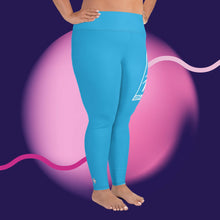 Women's Plus Size Yoga Pants Workout Leggings For Jiu Jitsu 005 - Cyan Exclusive Jiu-Jitsu Leggings Plus Size Tights Womens