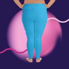 Women's Plus Size Yoga Pants Workout Leggings For Jiu Jitsu 005 - Cyan Exclusive Jiu-Jitsu Leggings Plus Size Tights Womens