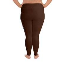 Women's Plus Size Yoga Pants Workout Leggings For Jiu Jitsu 006 - Chocolate Exclusive Jiu-Jitsu Leggings Plus Size Tights Womens