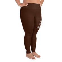 Women's Plus Size Yoga Pants Workout Leggings For Jiu Jitsu 006 - Chocolate Exclusive Jiu-Jitsu Leggings Plus Size Tights Womens