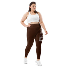 Women's Plus Size Yoga Pants Workout Leggings For Jiu Jitsu 006 - Chocolate Exclusive Jiu-Jitsu Leggings Plus Size Tights Womens