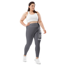 Women's Plus Size Yoga Pants Workout Leggings For Jiu Jitsu 019 - Charcoal Exclusive Jiu-Jitsu Leggings Plus Size Tights Womens