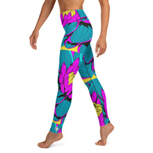 Women's Pop Art Yoga Pants - Roy Lichtenstein Inspired Dahalia Print 001 Athletic Leggings BJJ Boxing Dahlia Exclusive Fitness Flower Grappling gym leggings Jiu-Jitsu Leggings Pop Art Running Striking Tights Womens Yoga