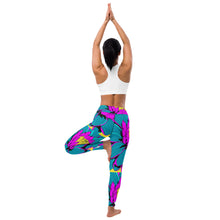 Women's Pop Art Yoga Pants - Roy Lichtenstein Inspired Dahalia Print 001 Athletic Leggings BJJ Boxing Dahlia Exclusive Fitness Flower Grappling gym leggings Jiu-Jitsu Leggings Pop Art Running Striking Tights Womens Yoga