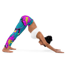 Women's Pop Art Yoga Pants - Roy Lichtenstein Inspired Dahalia Print 001 Athletic Leggings BJJ Boxing Dahlia Exclusive Fitness Flower Grappling gym leggings Jiu-Jitsu Leggings Pop Art Running Striking Tights Womens Yoga