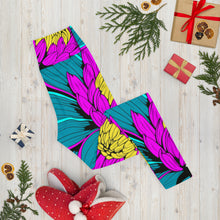 Women's Pop Art Yoga Pants - Roy Lichtenstein Inspired Dahalia Print 001 Athletic Leggings BJJ Boxing Dahlia Exclusive Fitness Flower Grappling gym leggings Jiu-Jitsu Leggings Pop Art Running Striking Tights Womens Yoga