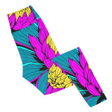 Women's Pop Art Yoga Pants - Roy Lichtenstein Inspired Dahalia Print 001 Athletic Leggings BJJ Boxing Dahlia Exclusive Fitness Flower Grappling gym leggings Jiu-Jitsu Leggings Pop Art Running Striking Tights Womens Yoga