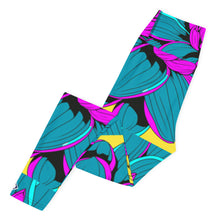 Women's Pop Art Yoga Pants - Roy Lichtenstein Inspired Dahalia Print 001 Athletic Leggings BJJ Boxing Dahlia Exclusive Fitness Flower Grappling gym leggings Jiu-Jitsu Leggings Pop Art Running Striking Tights Womens Yoga