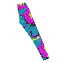 Women's Pop Art Yoga Pants - Roy Lichtenstein Inspired Dahalia Print 001 Athletic Leggings BJJ Boxing Dahlia Exclusive Fitness Flower Grappling gym leggings Jiu-Jitsu Leggings Pop Art Running Striking Tights Womens Yoga