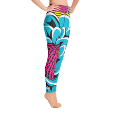 Women's Pop Art Yoga Pants - Roy Lichtenstein Inspired Dahalia Print 002 Athleisure Athletic Leggings BJJ Boxing Dahlia Exclusive Fitness Flower Grappling Jiu-Jitsu Leggings Pop Art Running Striking Tights Womens Yoga