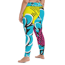 Women's Pop Art Yoga Pants - Roy Lichtenstein Inspired Dahalia Print 002 Athleisure Athletic Leggings BJJ Boxing Dahlia Exclusive Fitness Flower Grappling Jiu-Jitsu Leggings Pop Art Running Striking Tights Womens Yoga