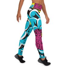 Women's Pop Art Yoga Pants - Roy Lichtenstein Inspired Dahalia Print 002 Athleisure Athletic Leggings BJJ Boxing Dahlia Exclusive Fitness Flower Grappling Jiu-Jitsu Leggings Pop Art Running Striking Tights Womens Yoga