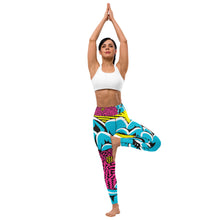 Women's Pop Art Yoga Pants - Roy Lichtenstein Inspired Dahalia Print 002 Athleisure Athletic Leggings BJJ Boxing Dahlia Exclusive Fitness Flower Grappling Jiu-Jitsu Leggings Pop Art Running Striking Tights Womens Yoga