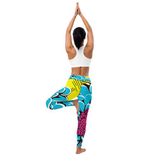 Women's Pop Art Yoga Pants - Roy Lichtenstein Inspired Dahalia Print 002 Athleisure Athletic Leggings BJJ Boxing Dahlia Exclusive Fitness Flower Grappling Jiu-Jitsu Leggings Pop Art Running Striking Tights Womens Yoga