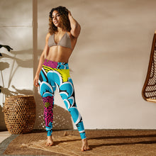 Women's Pop Art Yoga Pants - Roy Lichtenstein Inspired Dahalia Print 002 Athleisure Athletic Leggings BJJ Boxing Dahlia Exclusive Fitness Flower Grappling Jiu-Jitsu Leggings Pop Art Running Striking Tights Womens Yoga