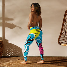 Women's Pop Art Yoga Pants - Roy Lichtenstein Inspired Dahalia Print 002 Athleisure Athletic Leggings BJJ Boxing Dahlia Exclusive Fitness Flower Grappling Jiu-Jitsu Leggings Pop Art Running Striking Tights Womens Yoga