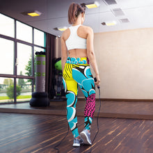 Women's Pop Art Yoga Pants - Roy Lichtenstein Inspired Dahalia Print 002 Athleisure Athletic Leggings BJJ Boxing Dahlia Exclusive Fitness Flower Grappling Jiu-Jitsu Leggings Pop Art Running Striking Tights Womens Yoga