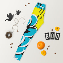 Women's Pop Art Yoga Pants - Roy Lichtenstein Inspired Dahalia Print 002 Athleisure Athletic Leggings BJJ Boxing Dahlia Exclusive Fitness Flower Grappling Jiu-Jitsu Leggings Pop Art Running Striking Tights Womens Yoga