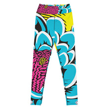 Women's Pop Art Yoga Pants - Roy Lichtenstein Inspired Dahalia Print 002 Athleisure Athletic Leggings BJJ Boxing Dahlia Exclusive Fitness Flower Grappling Jiu-Jitsu Leggings Pop Art Running Striking Tights Womens Yoga