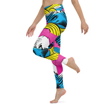 Women's Pop Art Yoga Pants - Roy Lichtenstein Inspired Mt Fuji Print 001 Exclusive Leggings Mt Fuji Tights Womens