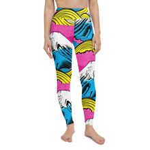 Women's Pop Art Yoga Pants - Roy Lichtenstein Inspired Mt Fuji Print 001 Exclusive Leggings Mt Fuji Tights Womens