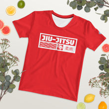 Women's Short Sleeve Jiu-Jitsu Rash Guard - Lightweight Training Essential - Scarlet
