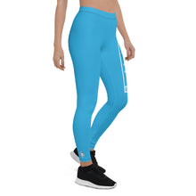 Women's Yoga Pants Workout Leggings For Jiu Jitsu 005 - Cyan BJJ Exclusive Jiu-Jitsu Leggings Tights Womens