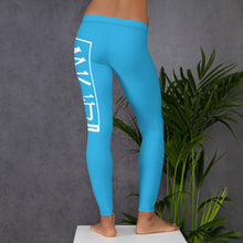 Women's Yoga Pants Workout Leggings For Jiu Jitsu 005 - Cyan BJJ Exclusive Jiu-Jitsu Leggings Tights Womens
