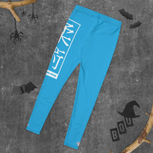 Women's Yoga Pants Workout Leggings For Jiu Jitsu 005 - Cyan BJJ Exclusive Jiu-Jitsu Leggings Tights Womens