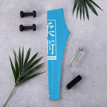 Women's Yoga Pants Workout Leggings For Jiu Jitsu 005 - Cyan BJJ Exclusive Jiu-Jitsu Leggings Tights Womens