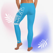 Women's Yoga Pants Workout Leggings For Jiu Jitsu 005 - Cyan BJJ Exclusive Jiu-Jitsu Leggings Tights Womens