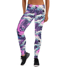 Women's Yoga Pants Workout Leggings - Purple Wave 002 Exclusive Great Wave Kanagawa Leggings Tights Womens