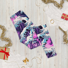 Women's Yoga Pants Workout Leggings - Purple Wave 002 Exclusive Great Wave Kanagawa Leggings Tights Womens