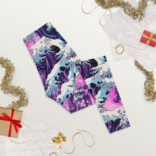 Women's Yoga Pants Workout Leggings - Purple Wave 002 Exclusive Great Wave Kanagawa Leggings Tights Womens