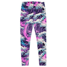 Women's Yoga Pants Workout Leggings - Purple Wave 002 Exclusive Great Wave Kanagawa Leggings Tights Womens