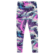 Women's Yoga Pants Workout Leggings - Purple Wave 002 Exclusive Great Wave Kanagawa Leggings Tights Womens