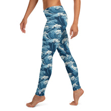 Women's Yoga Pants Workout Leggings - Tempest 003 Exclusive Great Wave Kanagawa Leggings Tights Womens