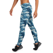 Women's Yoga Pants Workout Leggings - Tempest 003 Exclusive Great Wave Kanagawa Leggings Tights Womens