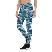 Women's Yoga Pants Workout Leggings - Tempest 003 Exclusive Great Wave Kanagawa Leggings Tights Womens
