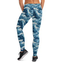 Women's Yoga Pants Workout Leggings - Tempest 003 Exclusive Great Wave Kanagawa Leggings Tights Womens