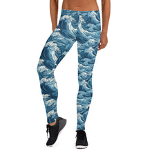 Women's Yoga Pants Workout Leggings - Tempest 003 Exclusive Great Wave Kanagawa Leggings Tights Womens
