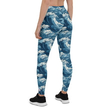 Women's Yoga Pants Workout Leggings - Tempest 003 Exclusive Great Wave Kanagawa Leggings Tights Womens