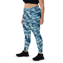 Women's Yoga Pants Workout Leggings - Tempest 003 Exclusive Great Wave Kanagawa Leggings Tights Womens