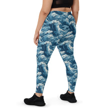 Women's Yoga Pants Workout Leggings - Tempest 003 Exclusive Great Wave Kanagawa Leggings Tights Womens