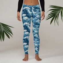 Women's Yoga Pants Workout Leggings - Tempest 003 Exclusive Great Wave Kanagawa Leggings Tights Womens