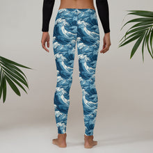 Women's Yoga Pants Workout Leggings - Tempest 003 Exclusive Great Wave Kanagawa Leggings Tights Womens