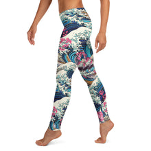 Women's Yoga Pants Workout Leggings - The Great Wave Off Kanagawa 001 Exclusive Great Wave Kanagawa Leggings Tights Womens