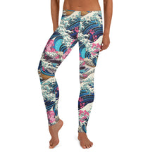 Women's Yoga Pants Workout Leggings - The Great Wave Off Kanagawa 001 Exclusive Great Wave Kanagawa Leggings Tights Womens