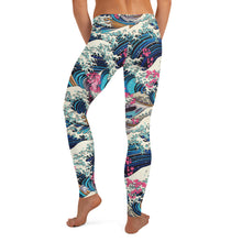 Women's Yoga Pants Workout Leggings - The Great Wave Off Kanagawa 001 Exclusive Great Wave Kanagawa Leggings Tights Womens
