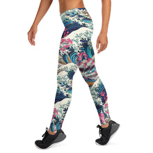 Women's Yoga Pants Workout Leggings - The Great Wave Off Kanagawa 001 Exclusive Great Wave Kanagawa Leggings Tights Womens